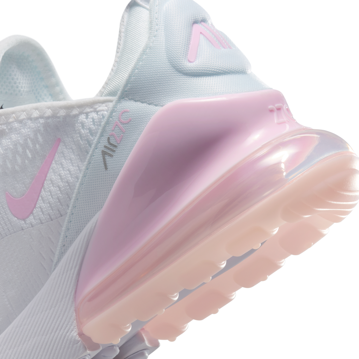 Nike Air Max 270 White Light Smoke Grey Pink Foam (GS)