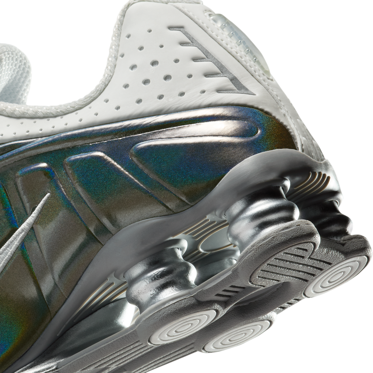 Nike Shox R4 White Iridescent (Women's) | IB7703-100