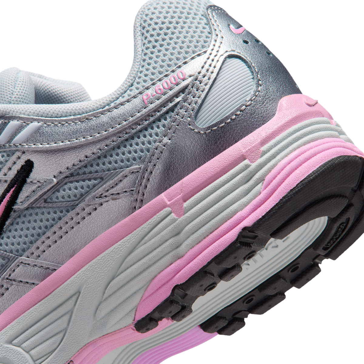 Nike P-6000 Pure Platinum Metallic Silver Black Pink (Women's)