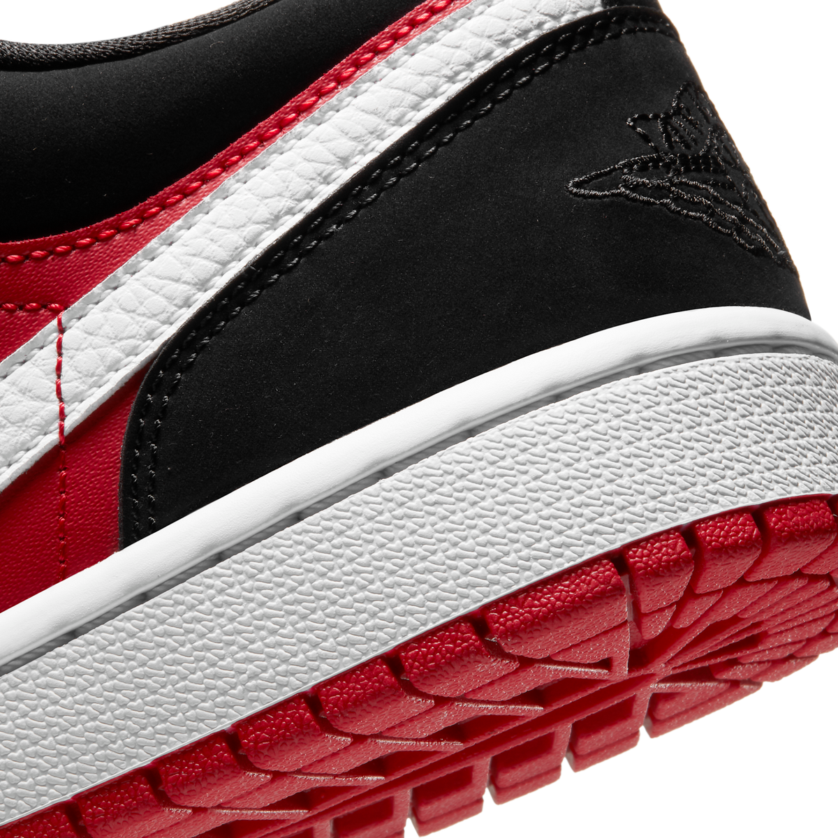 Jordan 1 Low Black White Gym Red (Women's)