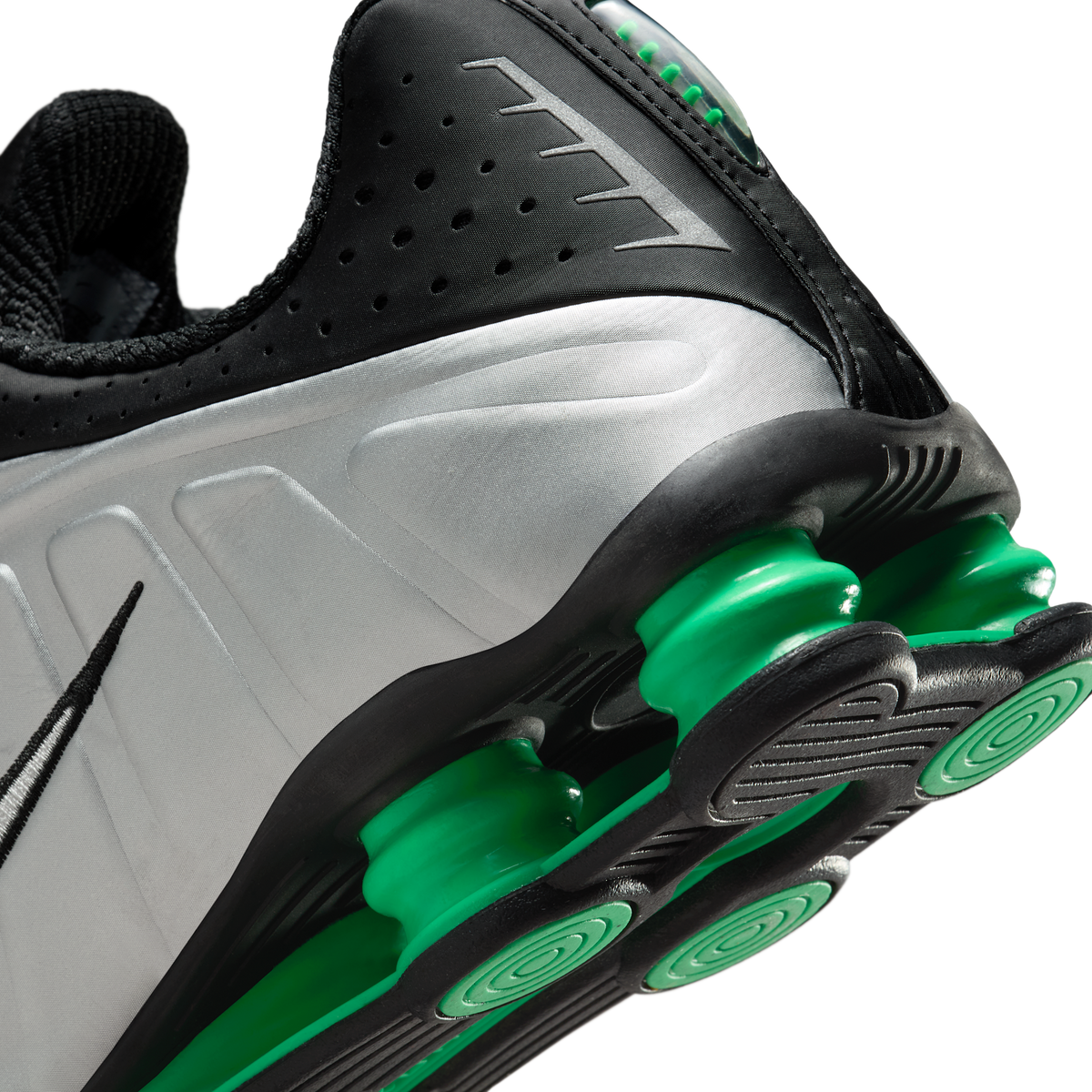 Nike Shox R4 Metallic Silver Green Shock | HQ1988-006