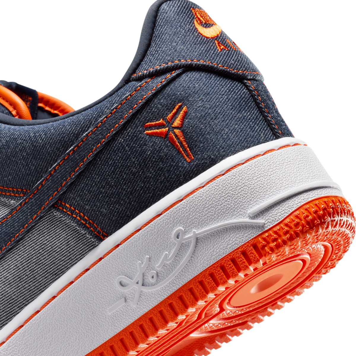 Nike Air Force 1 Low Protro Kobe Bryant Denim Obsidian Safety Orange