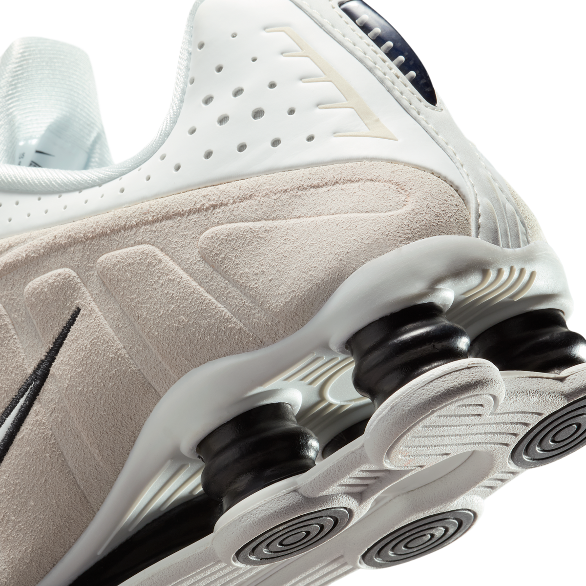 Nike Shox R4 White Black Suede (Women's) | HQ7739-100