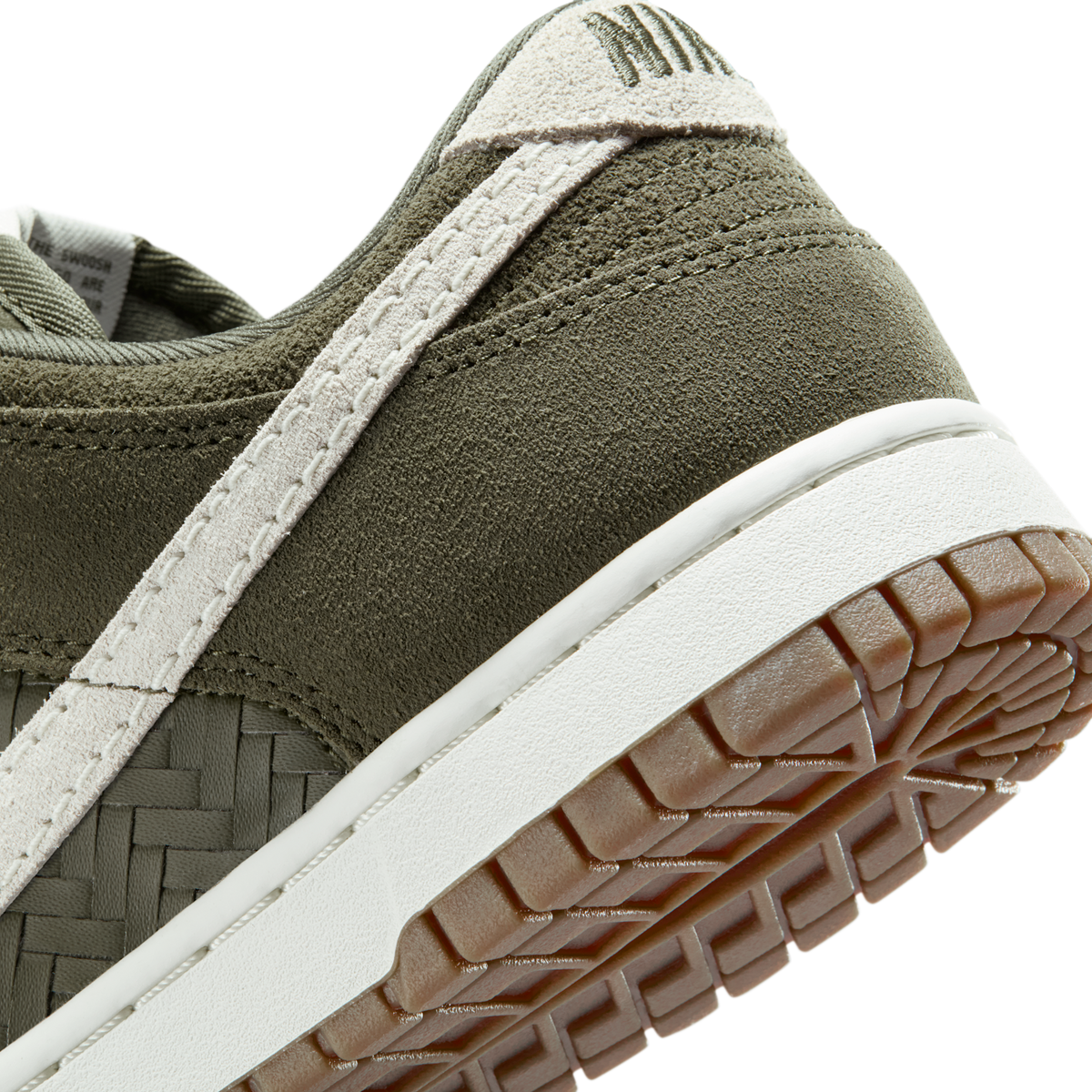 Nike Dunk Low Premium SE Woven Medium Olive Gum (Women's) | IB6161-200