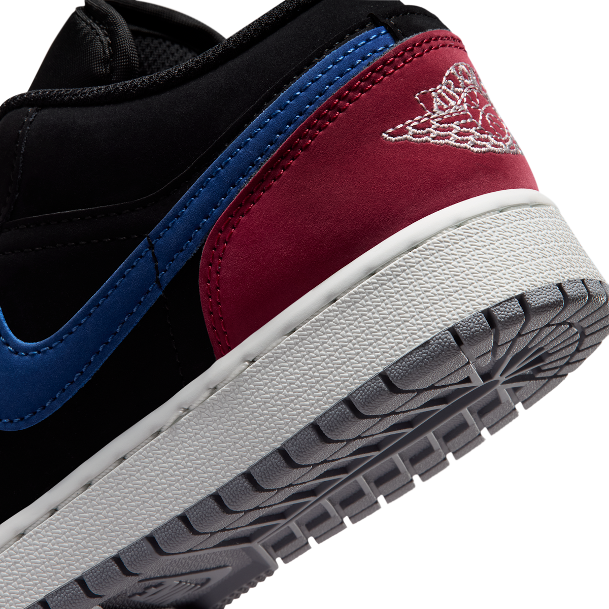 Jordan 1 Low Black True Blue Varsity Red (GS)