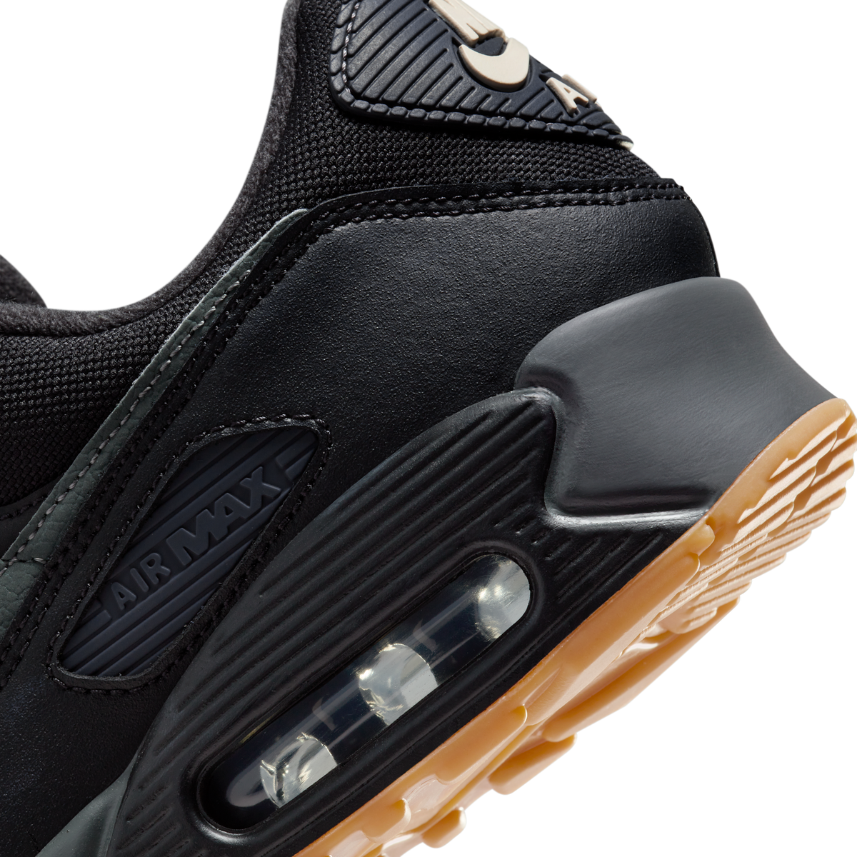 Nike Air Max 90 Black Smoke Grey Gum Reflective