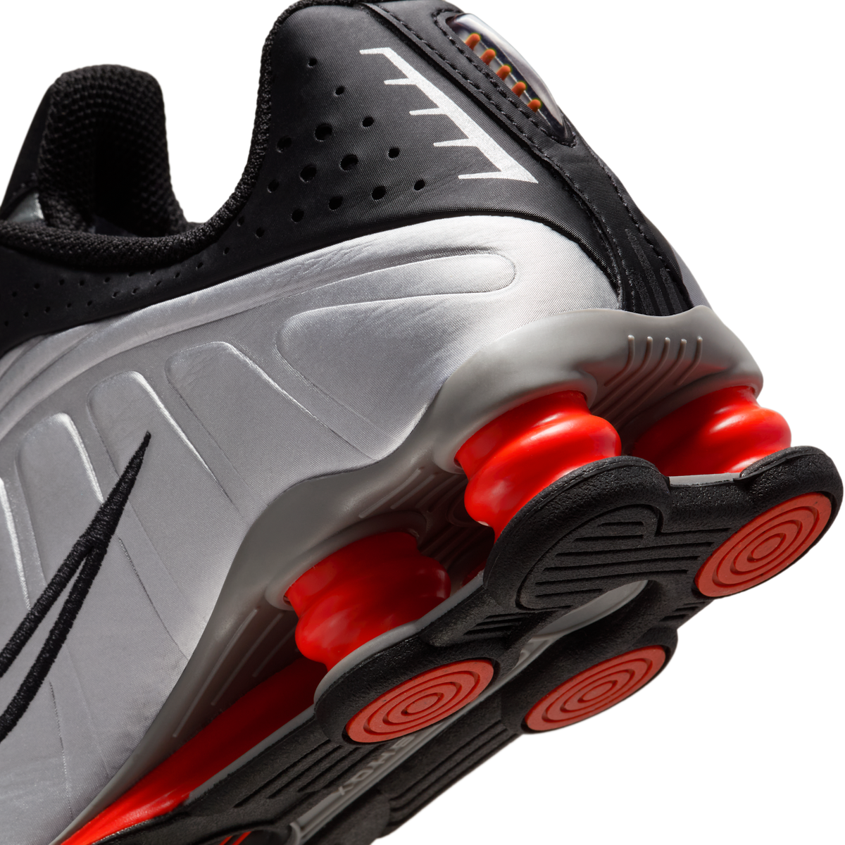 Nike Shox R4 Metallic Silver Black Picante Red (GS)
