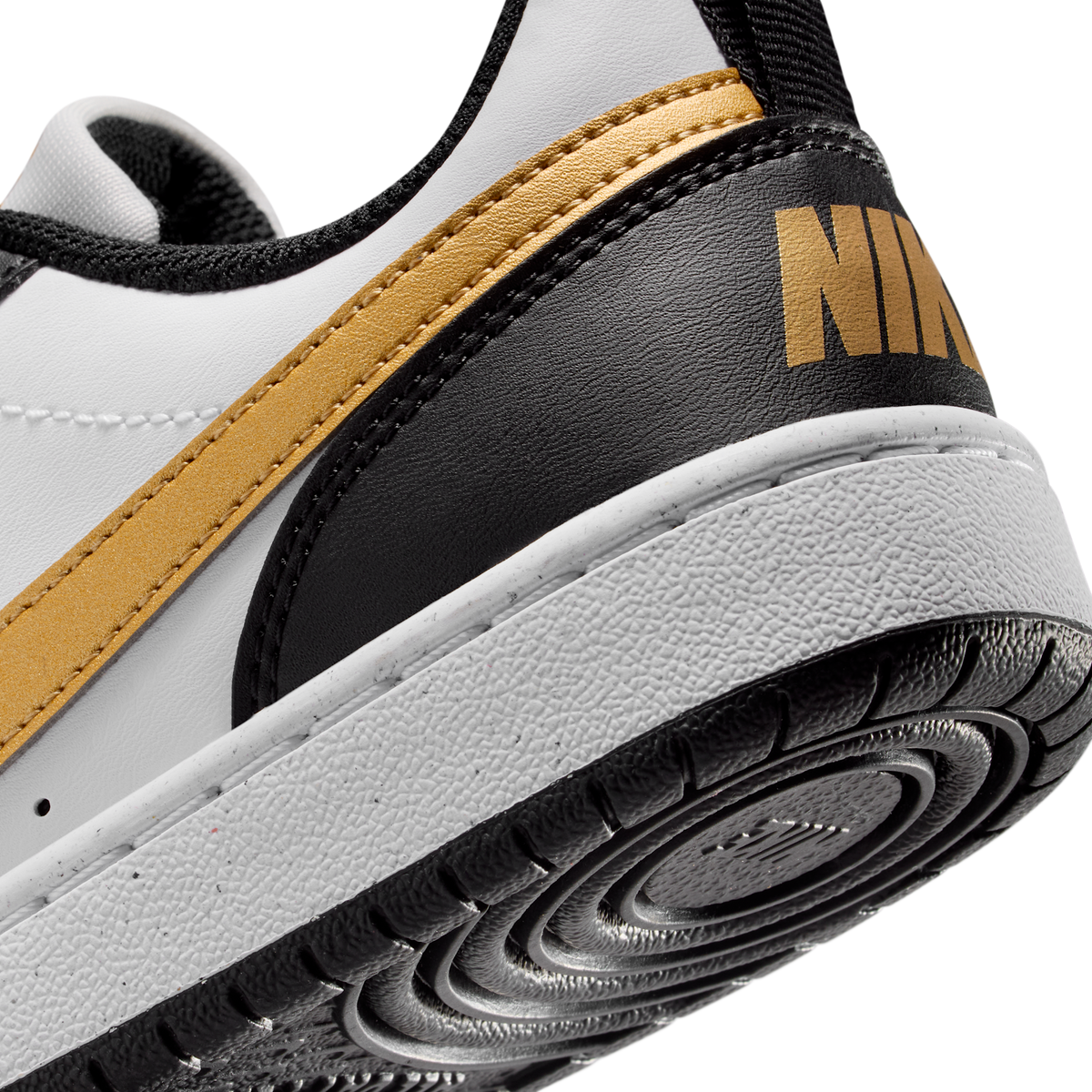 Nike Court Borough Low Recraft Black White Metallic Gold (GS)