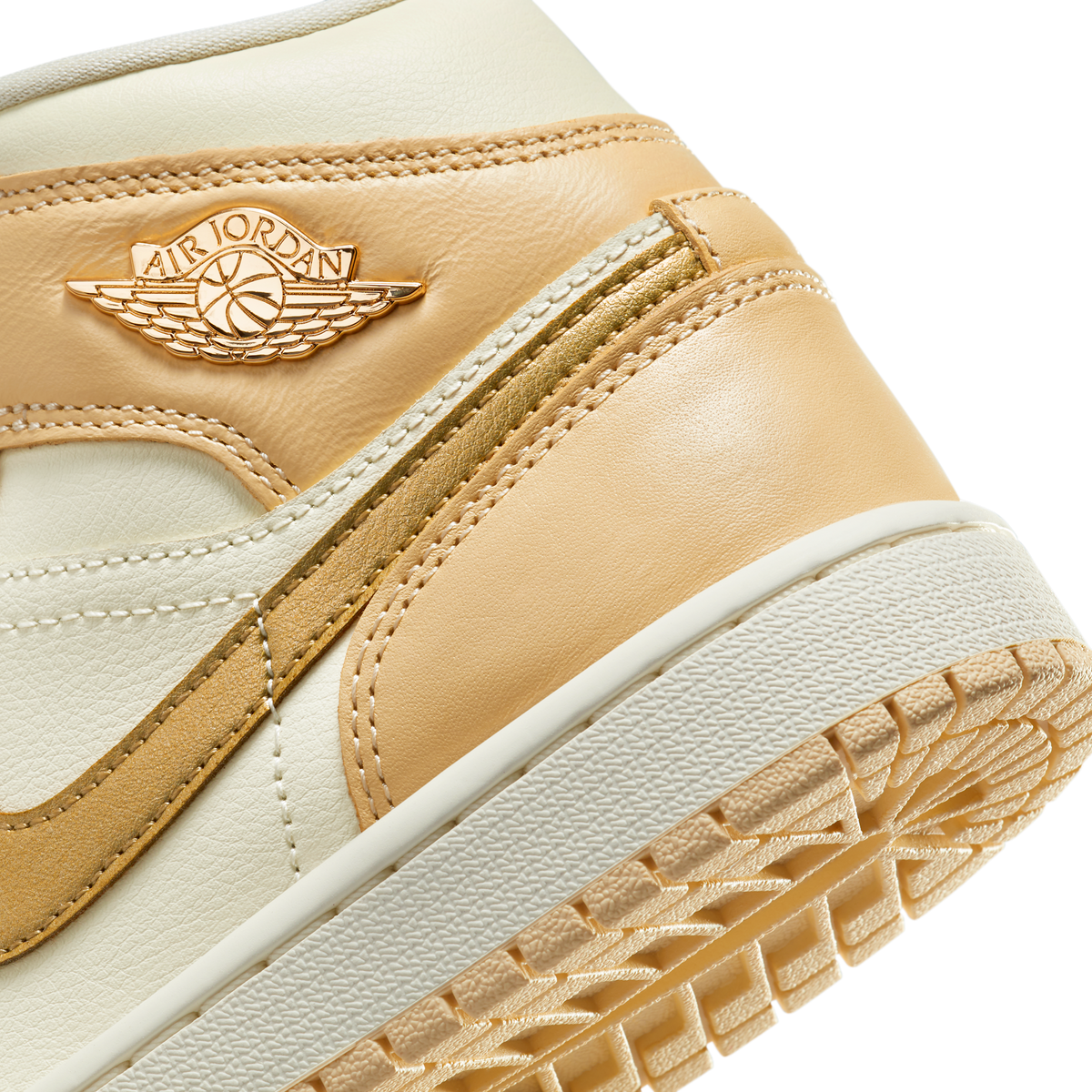 Jordan 1 Mid SE Pale Vanilla Metallic Gold (Women's)