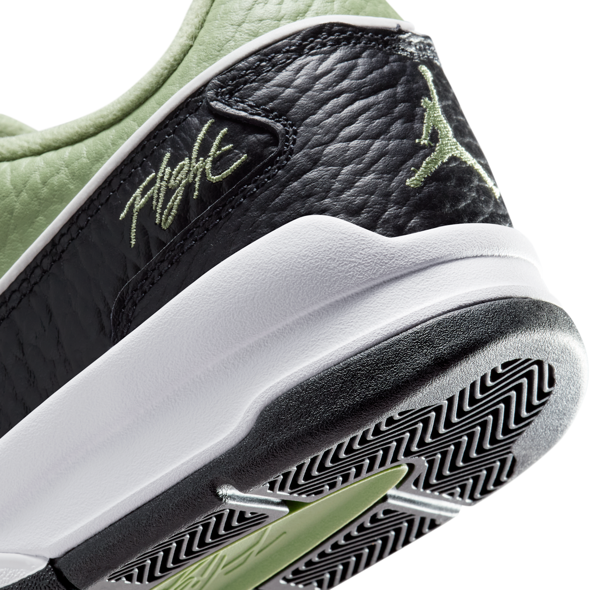 Jordan Flight Court Oil Green Black