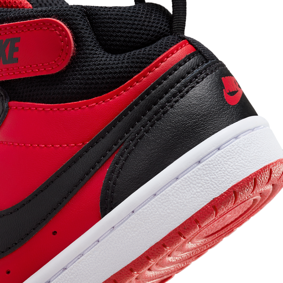 Nike Court Borough Mid 2 Black University Red (PS)