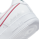 Nike Air Force 1 Low Just Do It White Noble Green Metallic Silver University Red