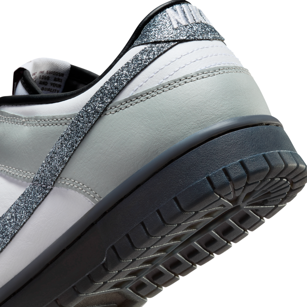 Nike Dunk Low LX Glitter Swoosh White Light Smoke Grey (Women's)