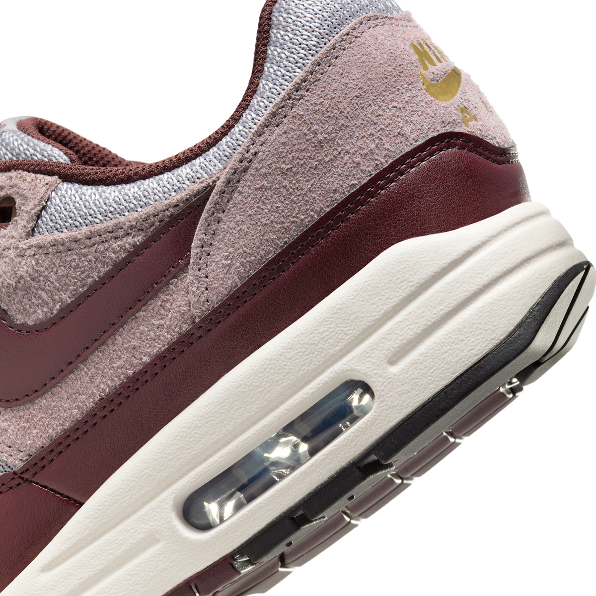 Nike Air Max 1 Essential PRM Cement Grey Burgundy Crush