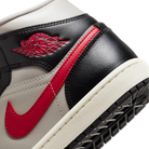Jordan 1 Mid Black College Grey Gym Red (Women's)