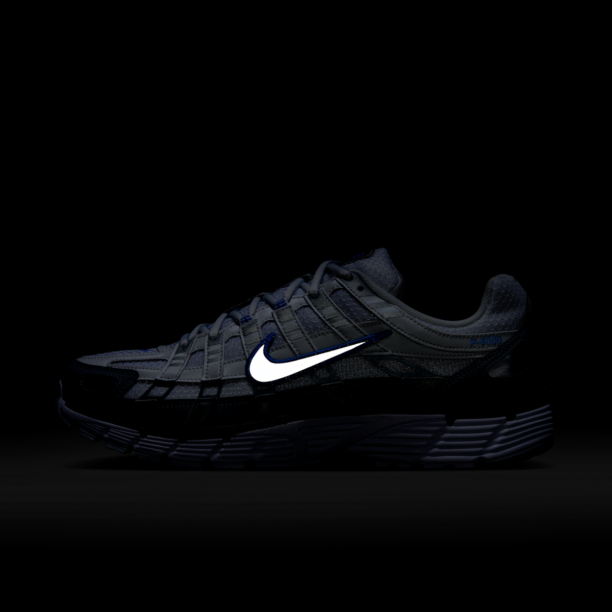 Nike P-6000 White Metallic Silver Blue