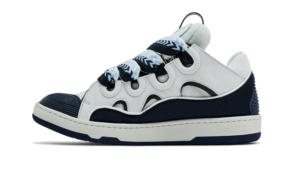 Lanvin Curb White Navy Blue