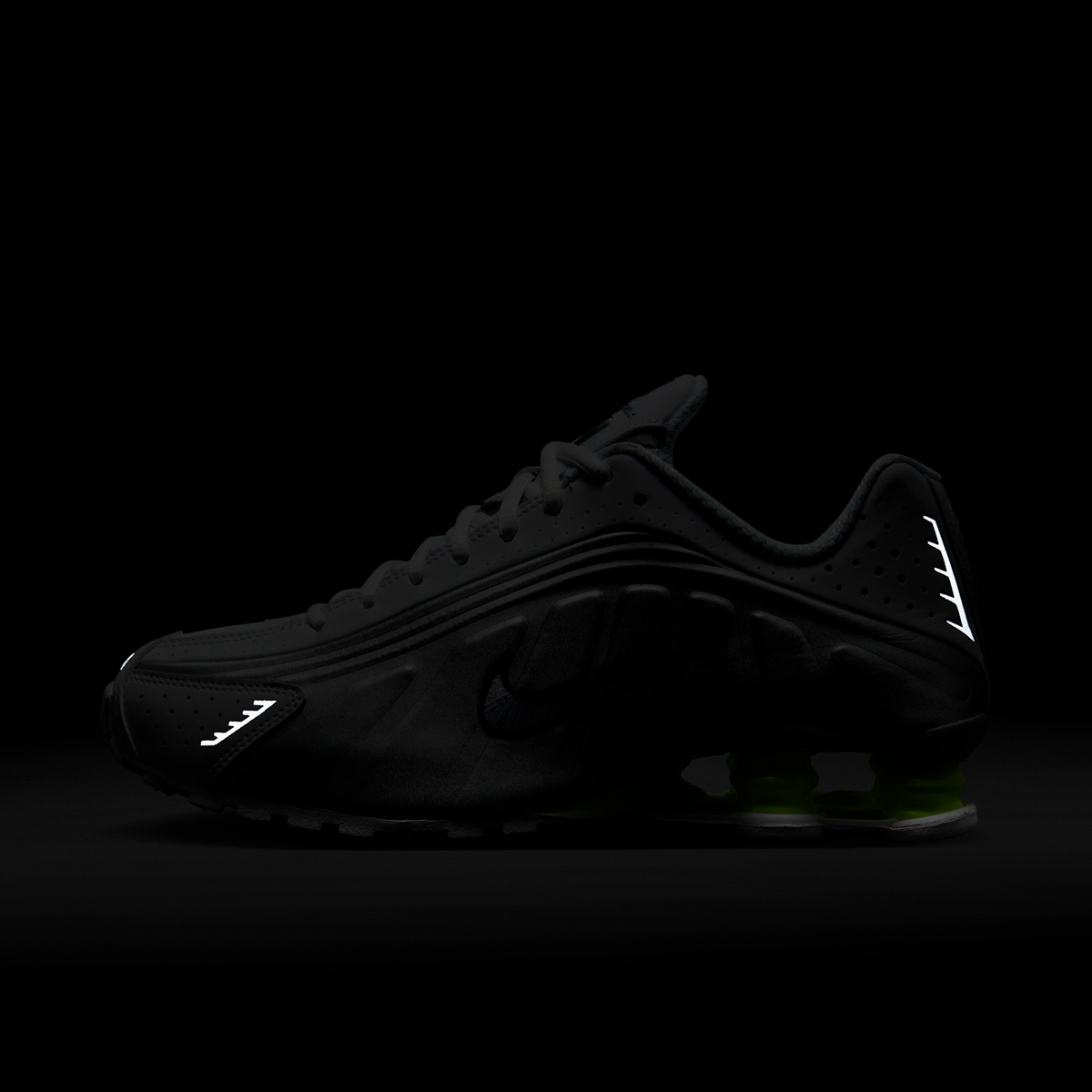 Nike Shox R4 White Metallic Silver Volt (Women's) | AR3565-102