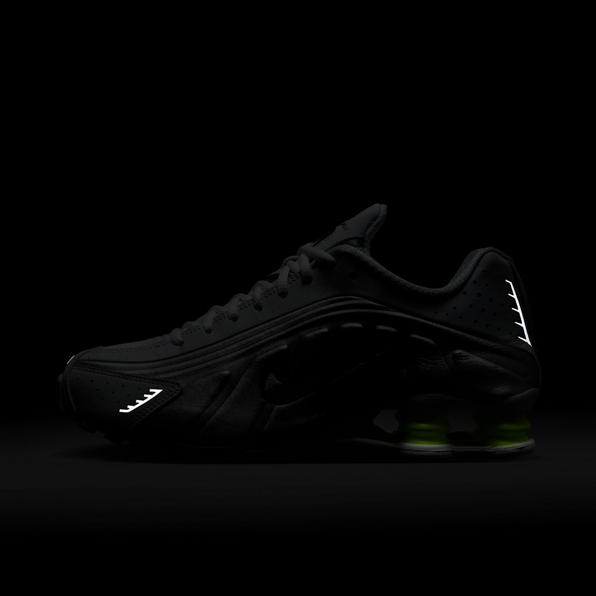 Nike Shox R4 White Metallic Silver Volt (Women's) | AR3565-102