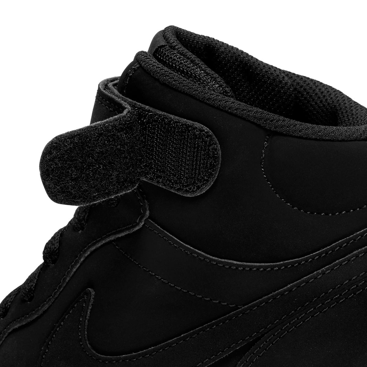 Nike Court Borough Mid 2 Triple Black Nubuck (GS)