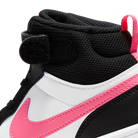 Nike Court Borough Mid 2 Black White Sunset Pulse (PS)