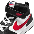 Nike Court Borough Mid 2 White Black University Red (PS)