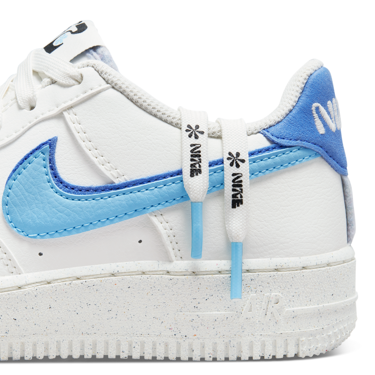 Nike Air Force 1 Low 82 Double Swoosh White Medium Blue (GS)