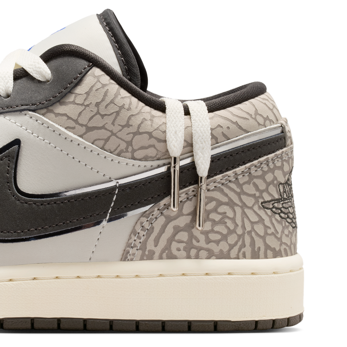 Jordan 1 Low SE Sail Deep Pewter Elephent Print