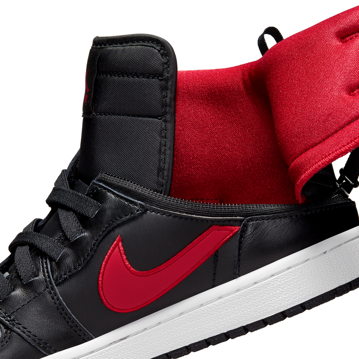 Jordan 1 High FlyEase Black Gym Red Smoke Grey