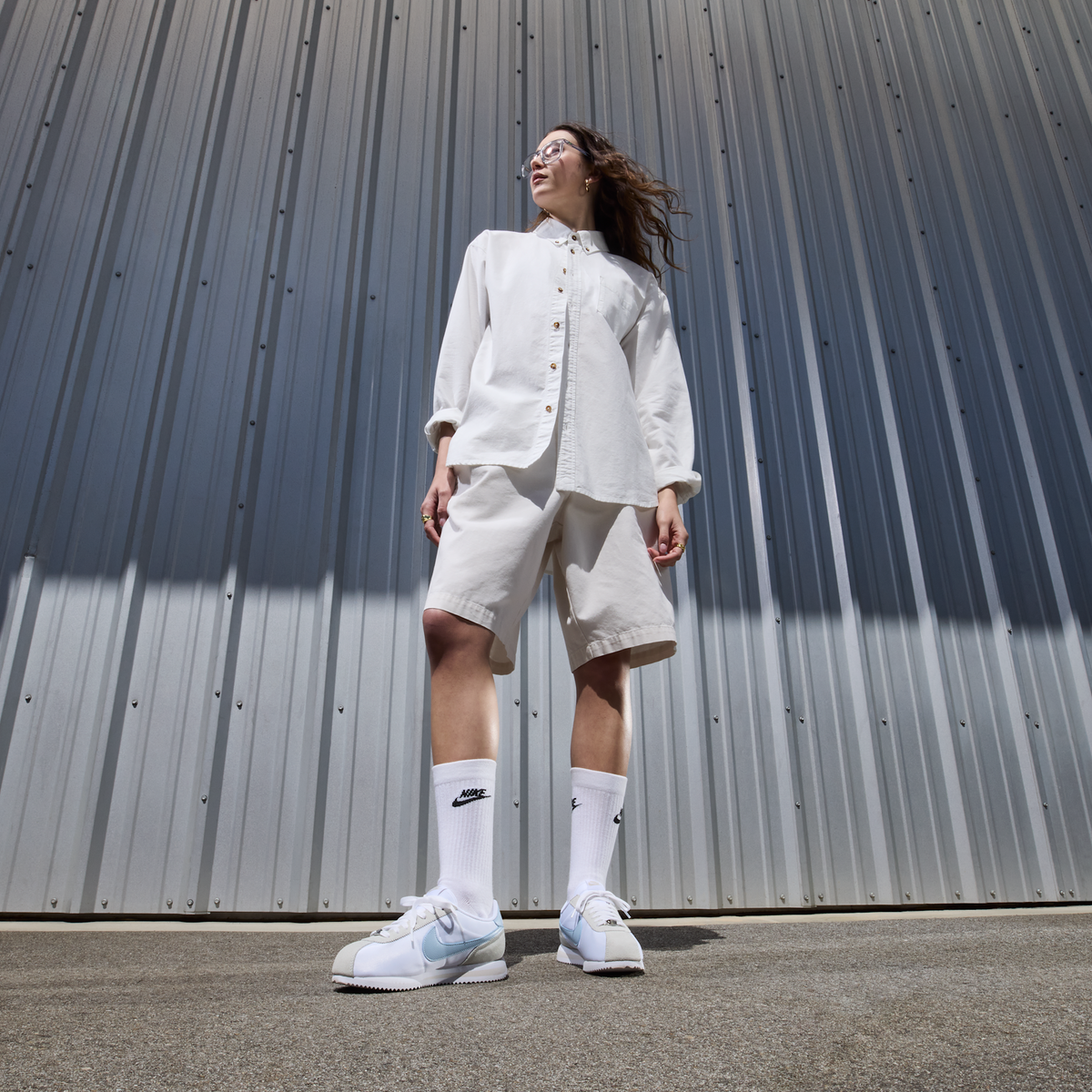Nike Cortez Textile White Light Orewood Brown Summit White Light Armory Blue (Women's) | DZ2795-100