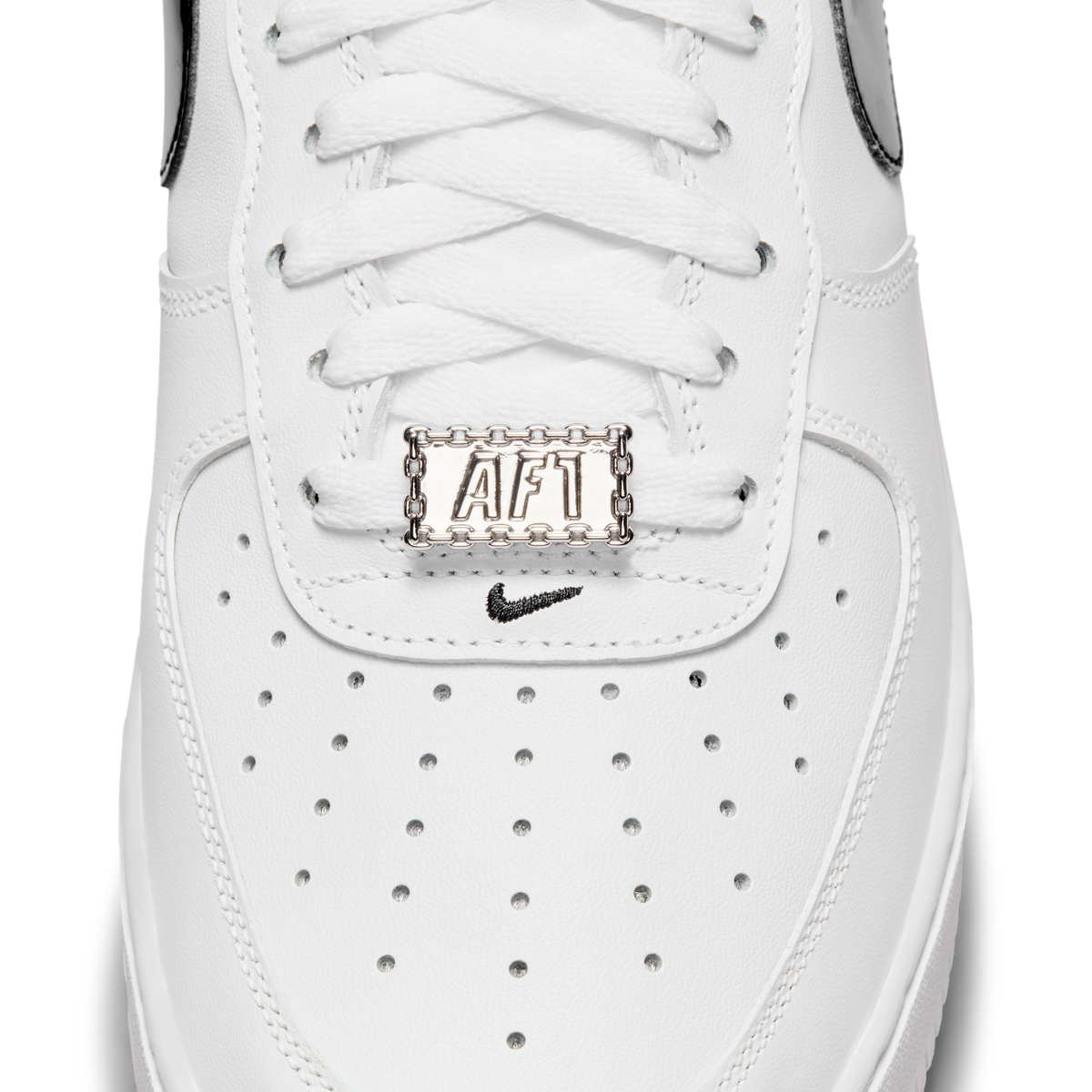 Nike Air Force 1 Low '07 LV8 White Black Glitter Swoosh