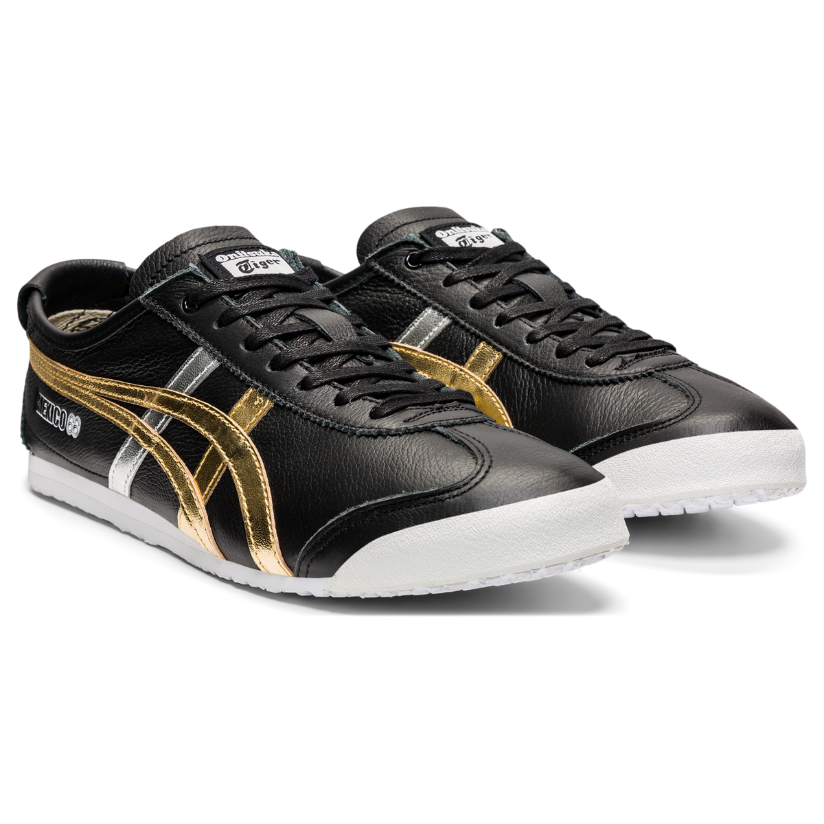 Onitsuka Tiger Mexico 66 Black Gold Silver