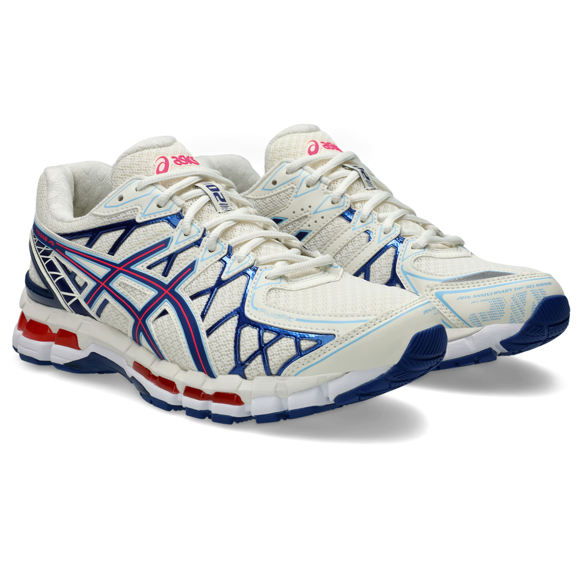 ASICS Gel-Kayano 20 Cream Blue Red