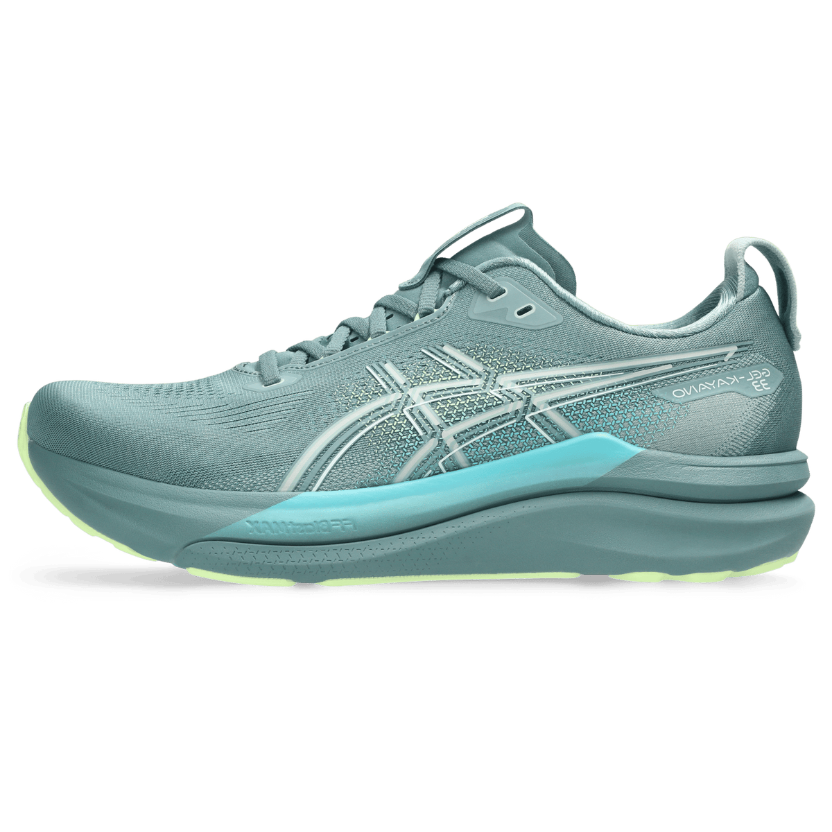 ASICS Gel-Kayano 33 Foggy Teal Illuminate Yellow