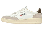 Autry Medalist Leather Low White Teak
