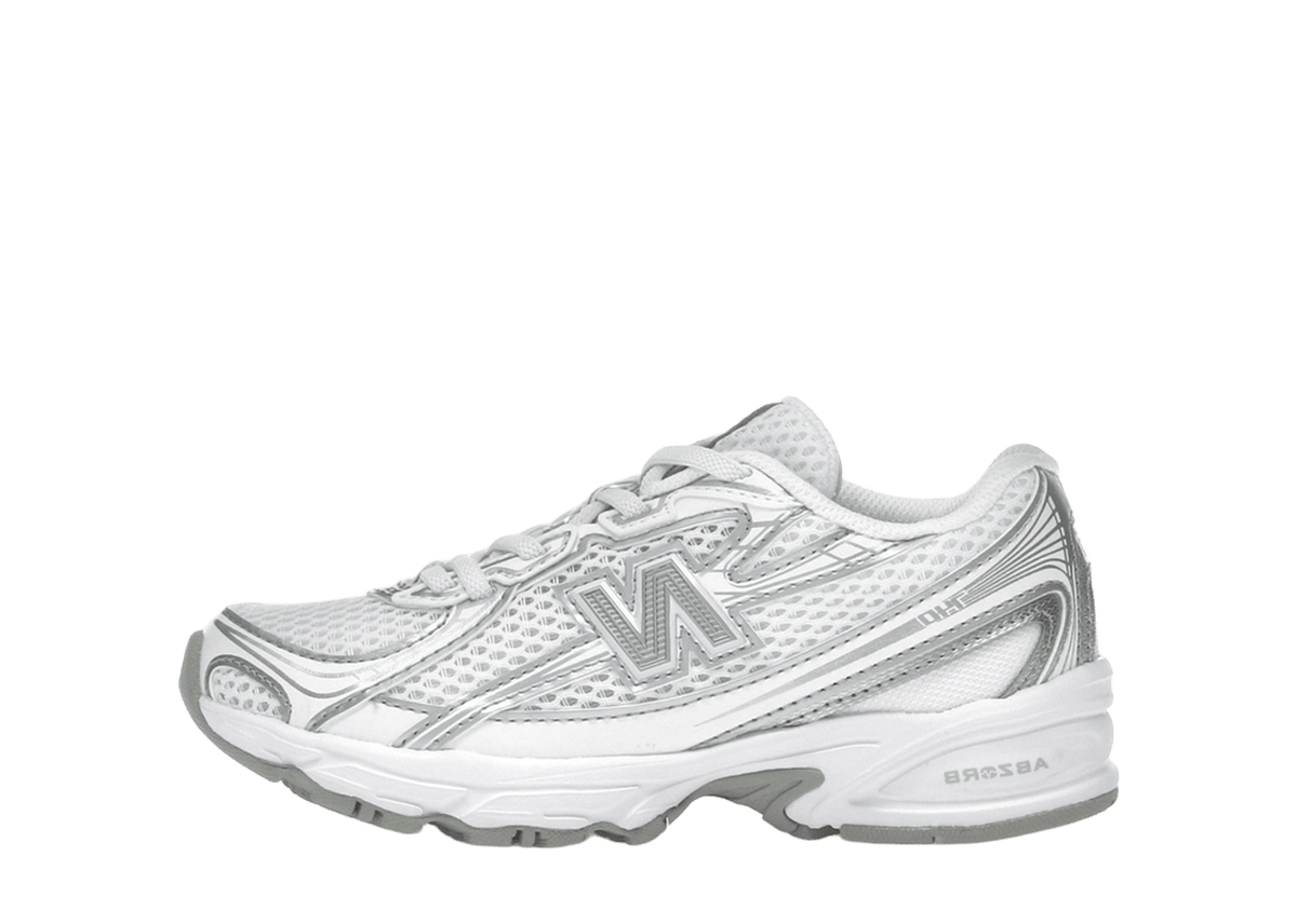 New Balance 740 Bungee Lace White Silver Metallic (PS)