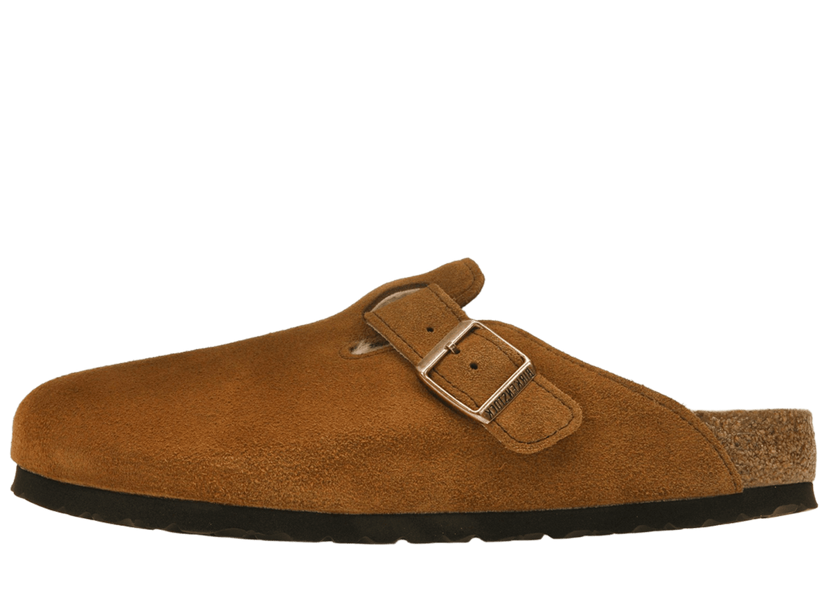 Birkenstock Boston Shearling Suede Leather Mink