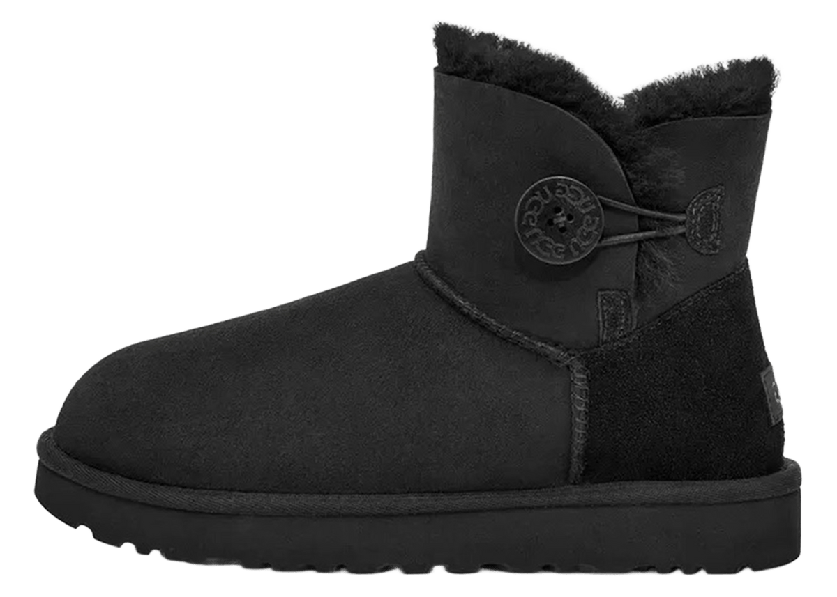 UGG Mini Bailey Button Boot Black (Women's) | 1016422-BLK