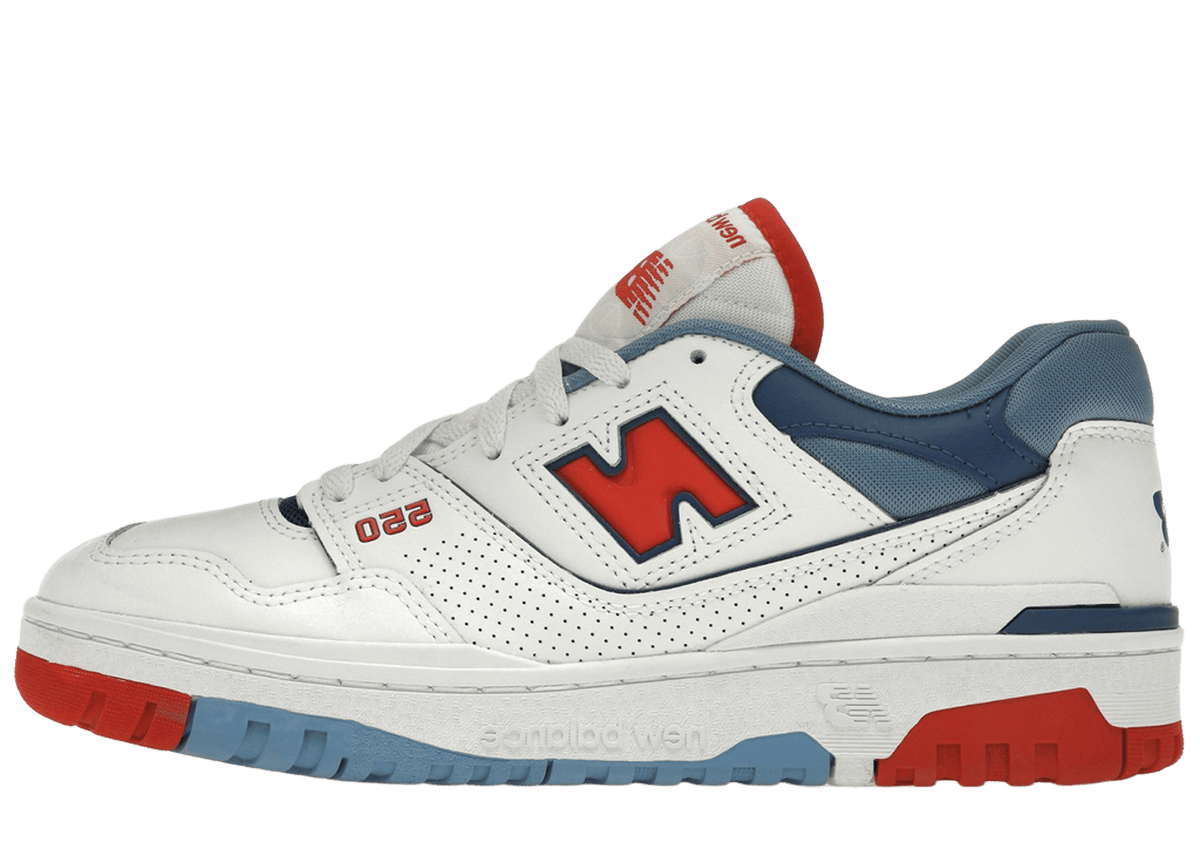 New Balance 550 White True Red Atlantic Blue
