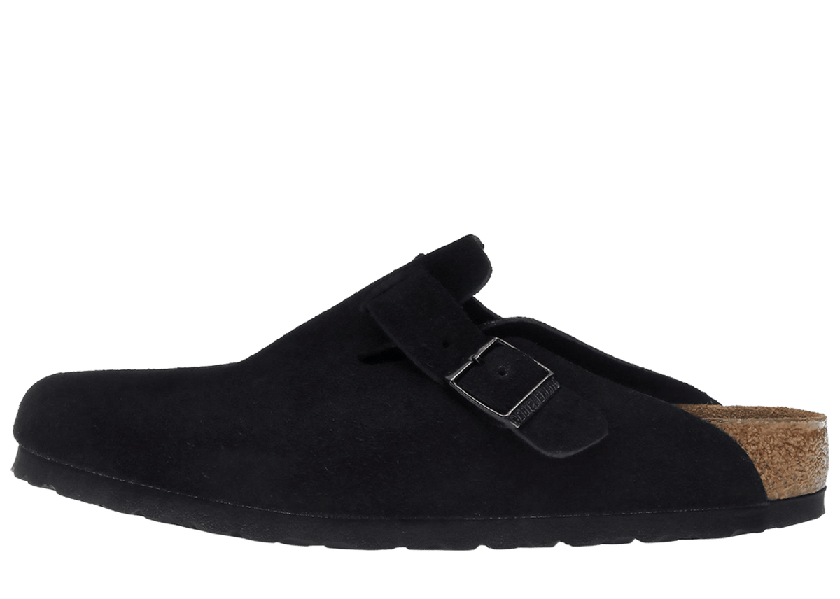 Birkenstock Boston Soft Footbed Suede Black