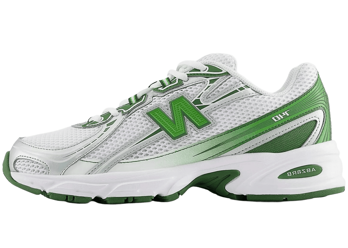 New Balance 740 White Alpine Green Silver Metallic