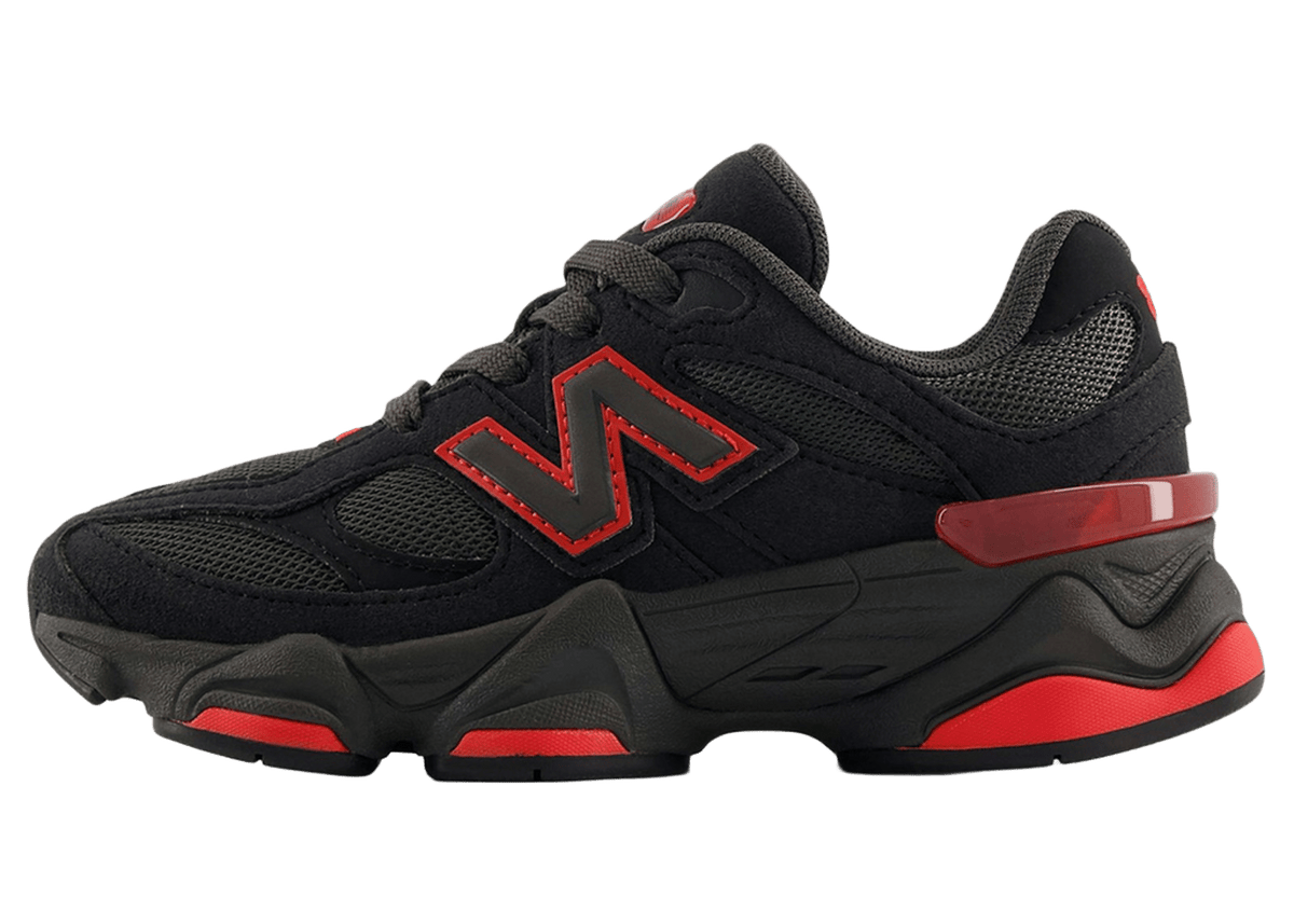 New Balance 9060 Lace Black Cement True Red (PS)