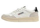 Autry Medalist Leather Low White Black Beige (Women's)