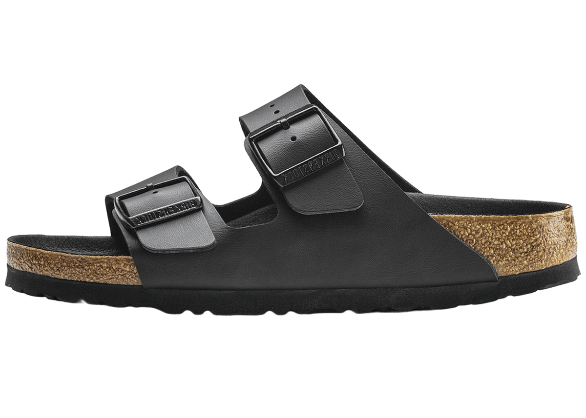 Birkenstock Arizona Birko Flor Black Black Foot Bed