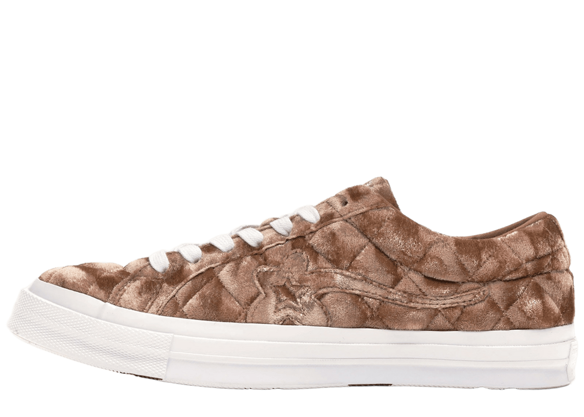Converse One Star Ox Golf le Fleur TTC Quilted Velvet Brown Sugar