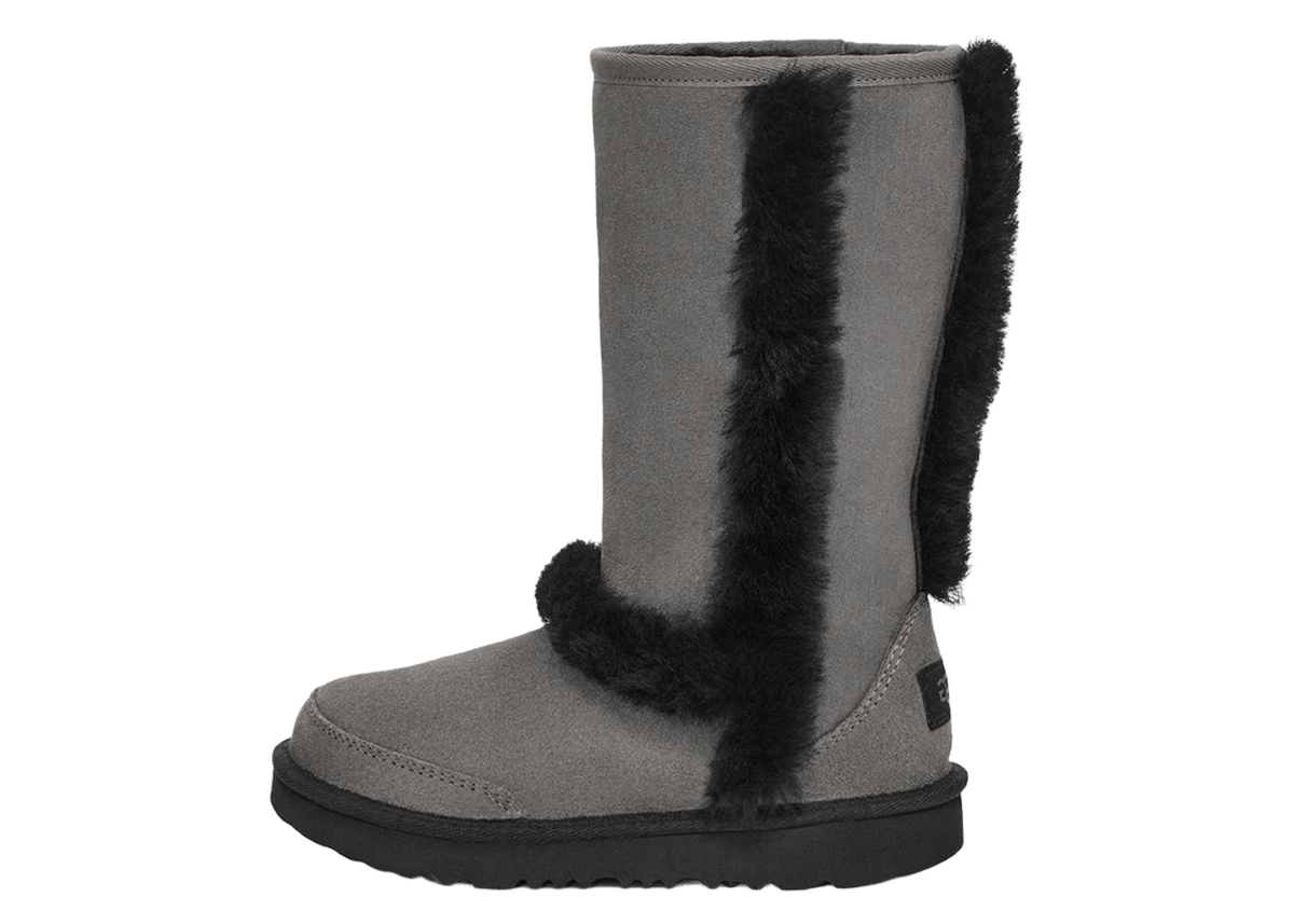 UGG Sunburst Tall Boot Grey Black (Kids) | 1143694K-GRB