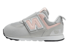 New Balance 574 Hook and Loop Rain Cloud Pink Haze (TD)