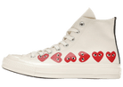 Converse Chuck Taylor All Star 70 Hi Comme des Garcons PLAY Multi-Heart White