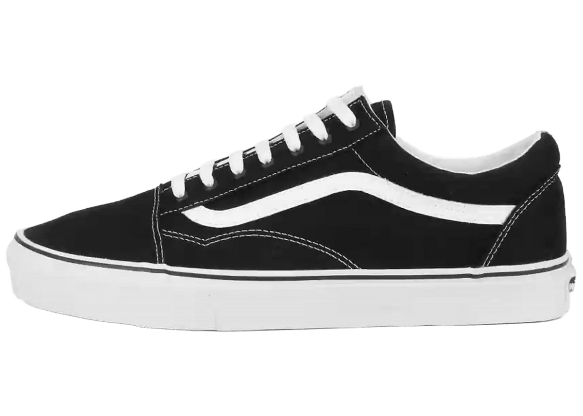 Vans Old Skool Black White (White Heel Tab)