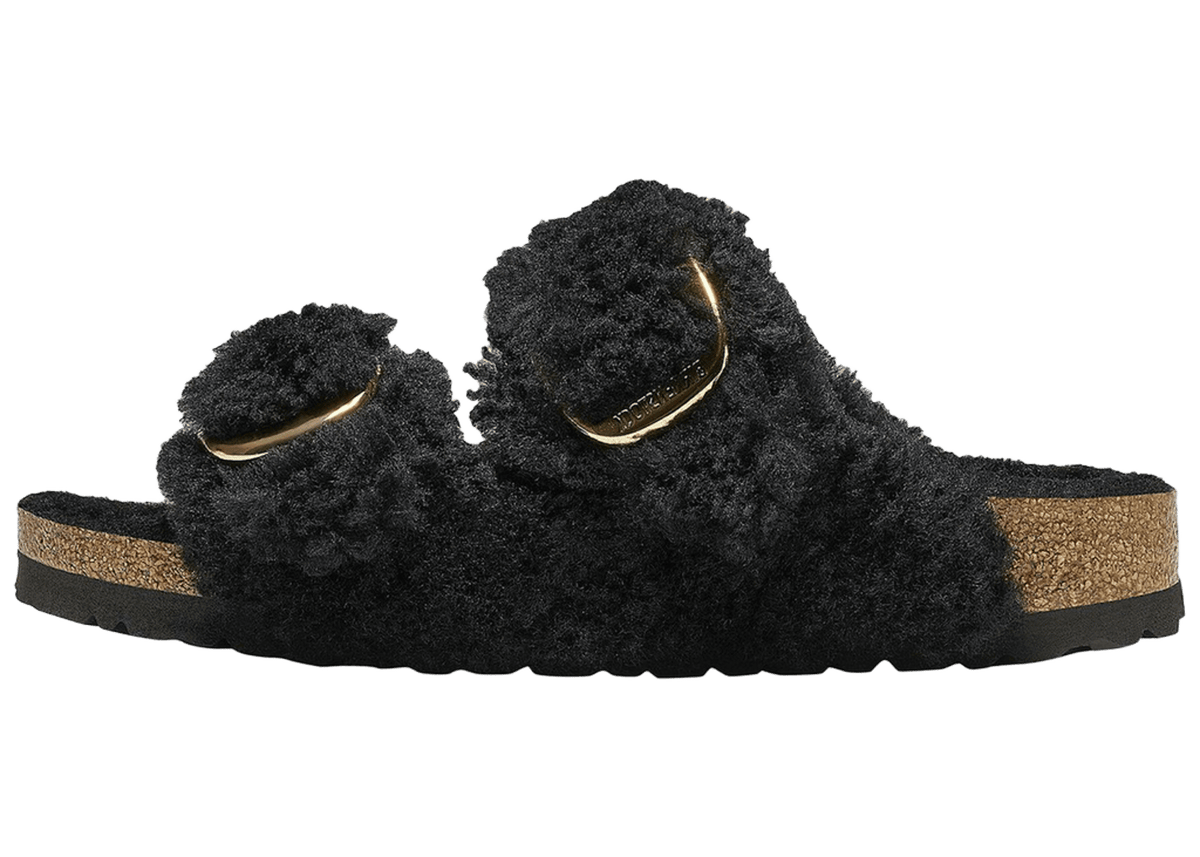 Birkenstock Arizona Big Buckle Shearling Black Gold (Women's)